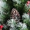 6ft. Pre-Lit Greenery Pinecones & Red Berries Artificial Christmas Porch Tree, Warm White LED Lights